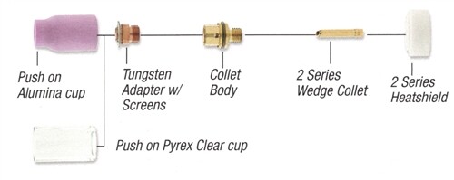 TIG Welding Gas Cup Kit CK Gas Saver Kits for CK-9//20 or WP-9 20 TIG Torches