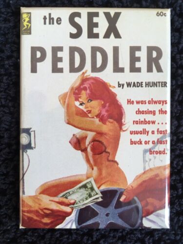 SEX PEDDLER vintage FILM REEL sleaze cover art FRIDGE MAGNET 