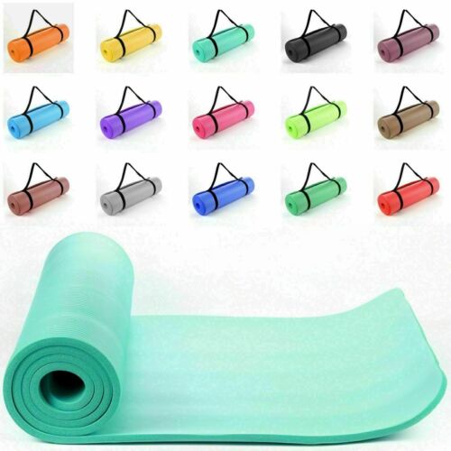 15mm Thick Yoga Mat Exercise Fitness Pilates Camping Gym Meditation Non-Slip Pad