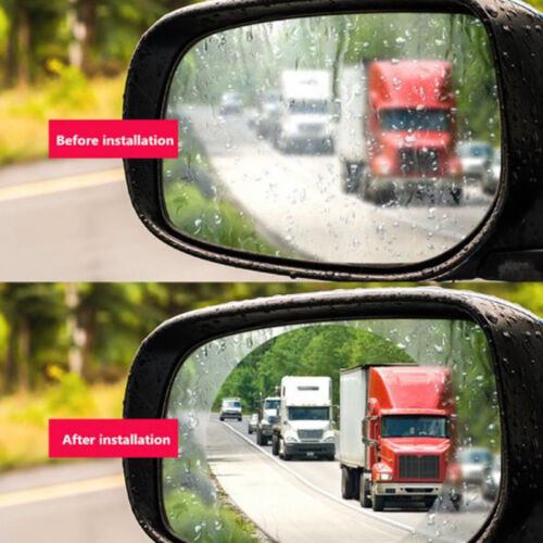 2x Car motorcycle rearview mirror waterproof  anti-fog anti-glare film sticker