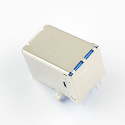 5Pcs USB 3.0 Hembra B Tipo 9 Pin Dip ángulo recto conector de placa de circuito impreso para Puerto de impresora 