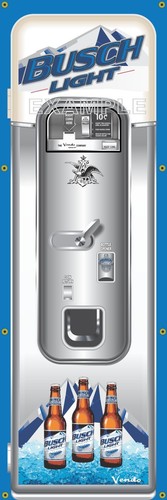 BUSCH LIGHT BEER VENDING MACHINE RETRO VINTAGE REMAKE ART BANNER MURAL SIGN 2x6