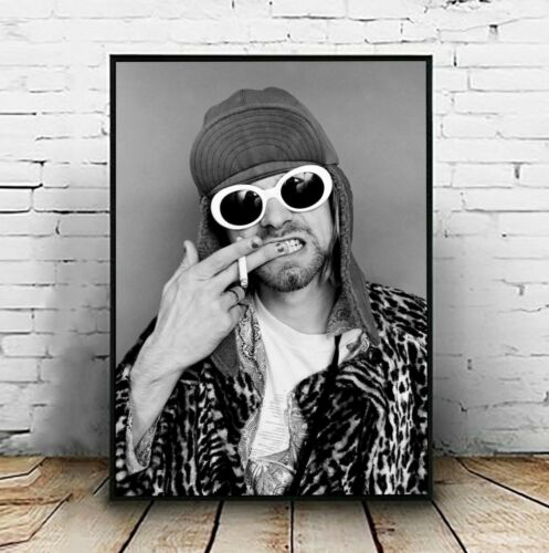 Kurt Cobain Poster Print Rock Icon Nirvana Poster Rock Musicians Wall Art Print 