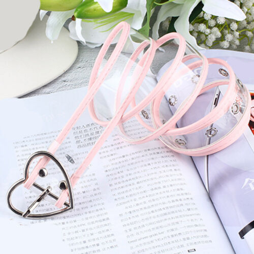Resin Transparent Clear Heart Square Round Metal Buckle Belt Harajuku Waistband 