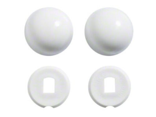 Set of  2 Briggs Color Replacement Plastic Toilet Bolt Caps BLACK