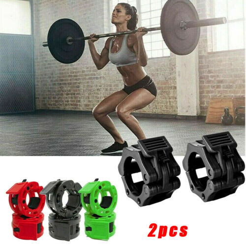 2Pcs 25mm Weight Bar Collars Barbell Dumbbell Locking Spring Clamps Lock Jaw Set