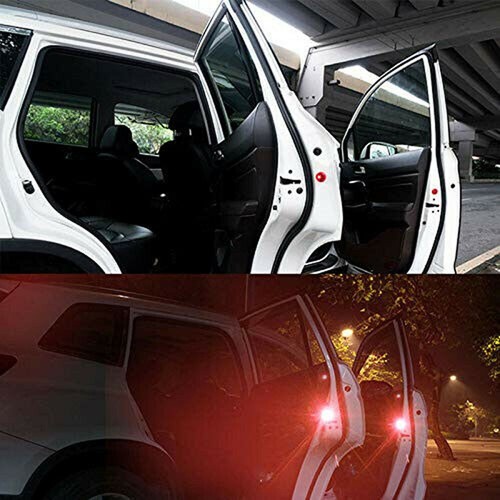 4 X Car Door Opened Warning Lamp Flashing Signal LED Light Anti-Collision Strobe