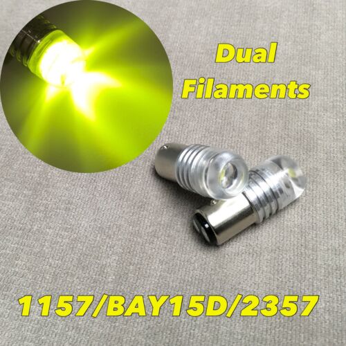 1157 2057 7528 BAY15D P21/5W Rear Signal Yellow 5W Cree LED Bulb W1 For Ford AE