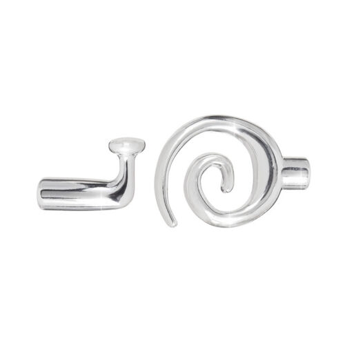 Shiny Silver Plated Kumihimo Swirl Toggle Clasp 3.2mm 