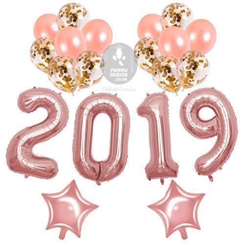 Giant 32" 2019 Feuille chiffres Ballons Clair Latex baloons année nouvelle Eve Décoration 