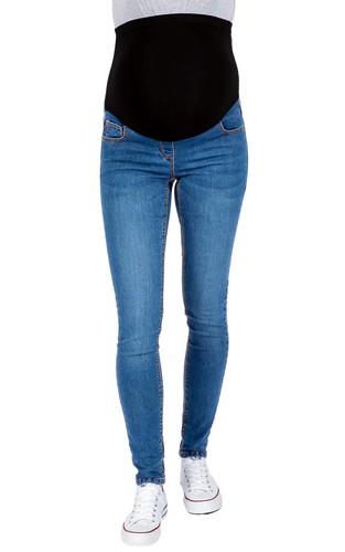 UK Slim Pregnancy Stretchy Jeans NEW LOOK Skinny Over Bump Maternity Jeggings