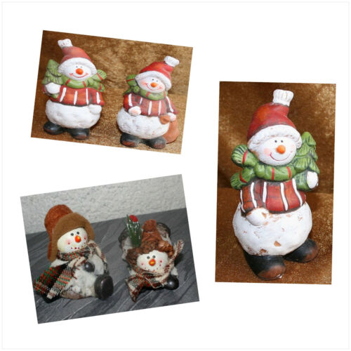 La decoración figuras hombres de nieve-variantes diferentes tamaños de-Navidad