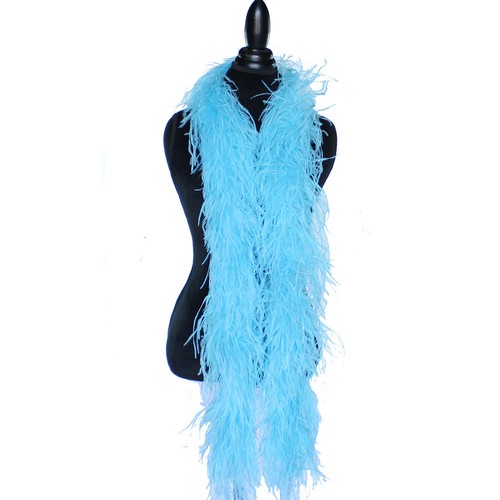 Aqua Blue 3ply Ostrich Feather Boa Scarf Prom Halloween Costumes Dance Decor