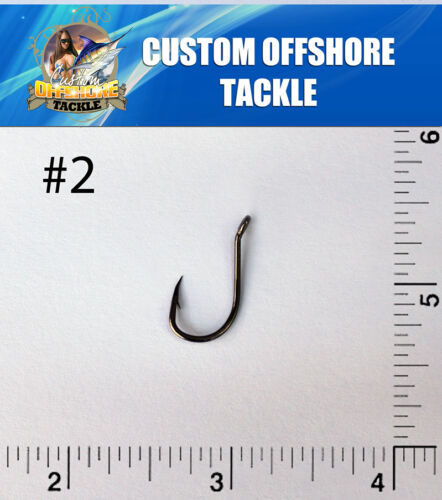 50 Size #2 Custom Offshore Tackle Octopus J Hooks 8299