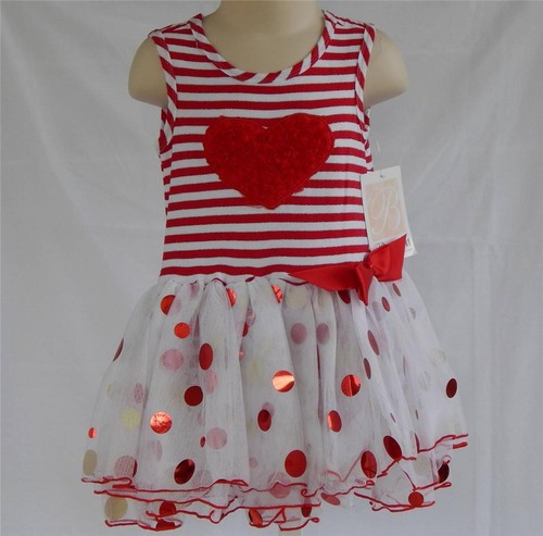 Bonnie Jean NEW dress sz 2T 3T Valentine/'s Day girl clothes heart red