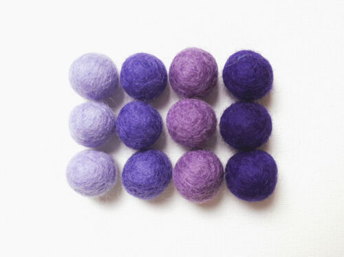 100 1.5cm Wool Felt Balls 34 Colours Handmade 100% Felted Pom Poms Craft Supply 