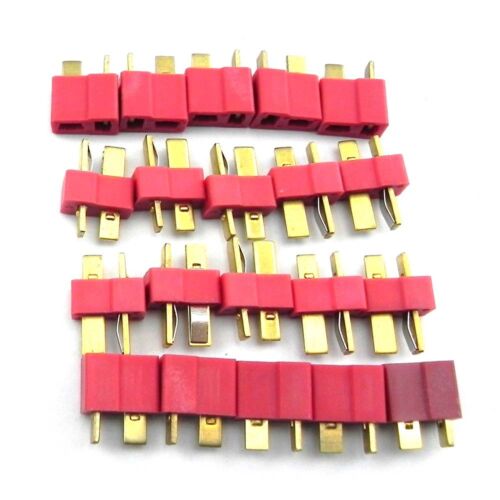 NEW 20pcs T Plug Connector Female Male Deans Lipo Battery Helicopter Quad E