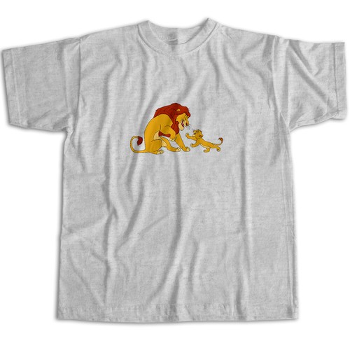 Disney Lion King Simba Mufasa Original Classic Cartoon Movie Unisex Tee T-Shirt