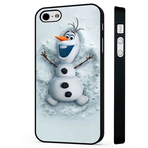 Disney Frozen Olaf Hombre De Nieve Negro Carcasa Protectora De Teléfono se adapta iPhone 