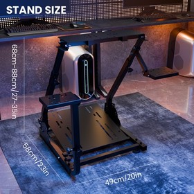 Minneer Foldable Racing Steering Wheel Stand Cockpit Fits For Logitech G920 Xbox