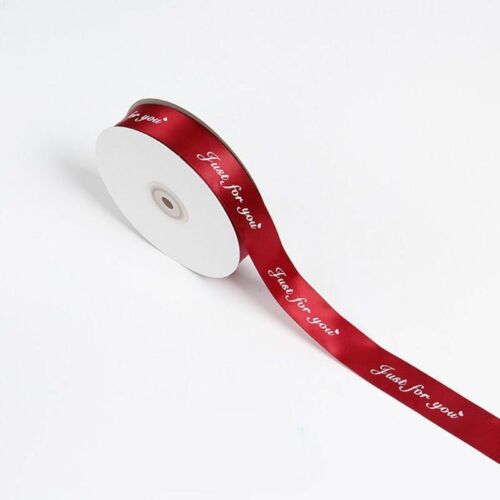 Just For You Printed Polyester Ribbon Christmas DIY Bow Craft Ribbons Gifts Wrap 