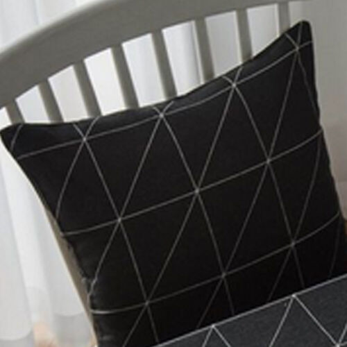 Cotton Linen Tablecloth Geometric Plaid Dining Kitchen Home Table Decor Cushions 