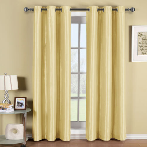 LUXURY ONE SOHO GROMMET TOP THERMAL INSULATED BLACKOUT WINDOW CURTAIN PANEL 
