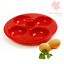FAST & FREE Norpro Silicone 4 Egg Poacher Red ? 