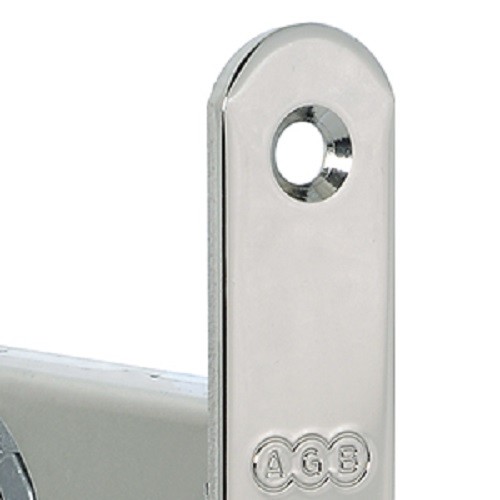 AGB Mediana Polaris Interior Door Silent Magnetic Privacy Lock Polished Nickel