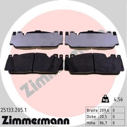 ZIMMERMANN Bremsbeläge Bremsbelagsatz Bremsklötze Vorne 25133.205.1 BMW