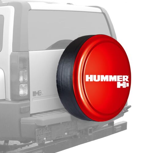 Painted Rigid Tire Cover 33 Hummer H3 Logo Victory Red