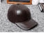 Cuir véritable Simple Hommes Casquette De Baseball Extérieur Ajusté Loisirs Chapeau Z001