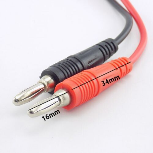1M Alligator Clip to Banana Plug Test Cable Wire Silicone for Probe Multimeter 