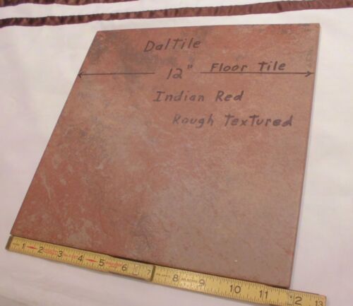 1 pc Daltile Porcelain Floor Tile 12" *Reddish Brown Color* Indian Red Textured 
