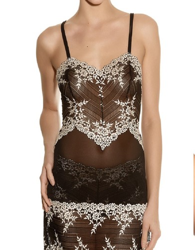 18-20-WACOAL EMBRACE LACE CHEMISE-NIGHTDRESS-NIGHTY-BLACK 814191 2xl uk
