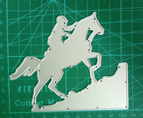 Cowboy And Horse Lake Cross Mountain Stencils Metal Cutting Dies Scrapbook Card