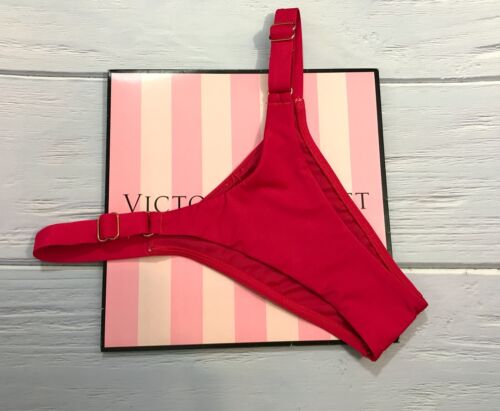 Details about   Victorias Secret New U Front Adjustable Brazilian Swim Bikini Bottom 