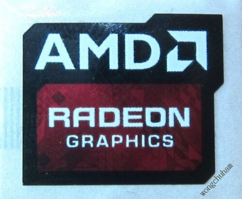{ 2 PCS PER LOT } AMD RADEON GRAPHICS Sticker 16.5mm x 19.5mm