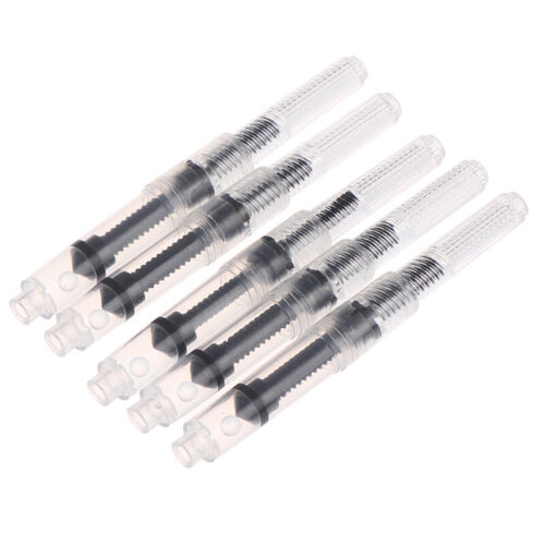 5pcs Fountain Pen Small Black Ink Caliber 2.6 mm Converter pump Cartridge JE