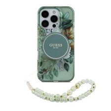 Guess für iPhone 16 Pro Max Flowers Handykette Magsafe Schutzhülle mit Band