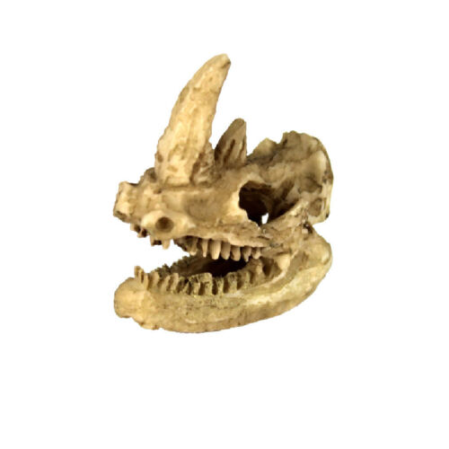 Reptil Terrario Vivarium Ornamento Decoración Serpiente Ocultar cueva Rhino cráneo 