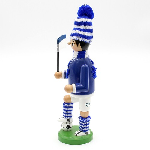Räuchermann Räucherfigur /"Fußballfan/" blau//weiß aus Holz 24cm 52 0364