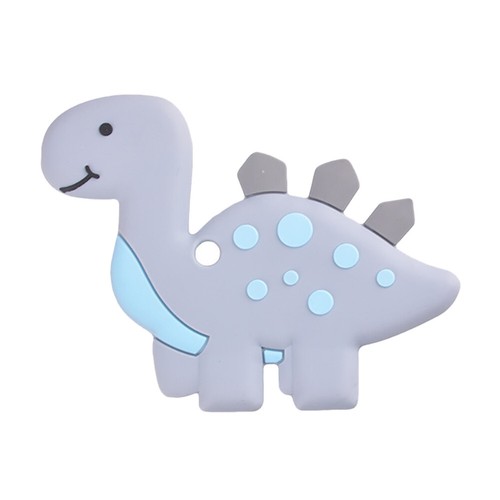 Silicone Teething Toy Baby Teether DIY Chew Dinosaur Pendant Toy UK