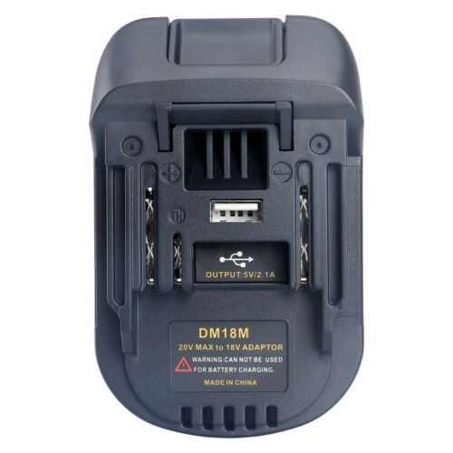 Battery Adapter Converter For Milwaukee Dewalt To Makita 18V BL1830 DM18M UK 