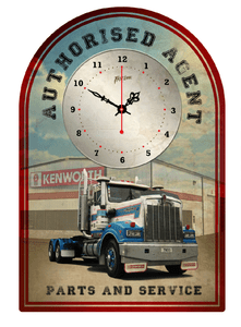 KENWORTH TRUCK T900 AUTHORISED AGENT Tin Sign Clock Vintage style KENWORTH TRUCK T900 AUTHORISED AGENT Tin Sign Clock Vintage style