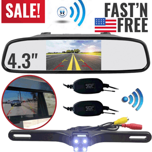 Backup Camera Mirror Monitor Car Rear View Reverse Night Vision Parking System