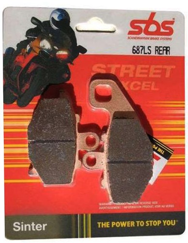 PASTIGLIE FRENO POSTERIORI SBS 687 LS SINTER KAWASAKI ZX6R Ninja 600 2007 2008