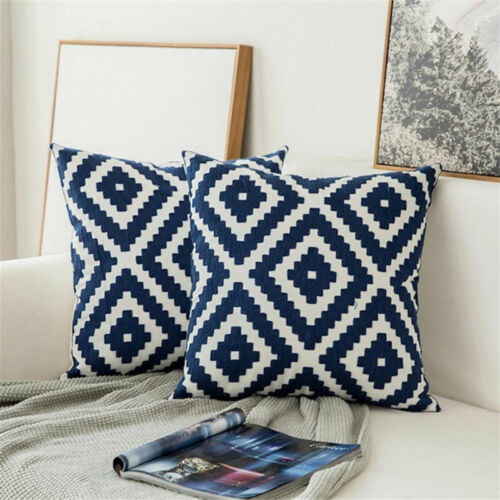 Stripe Pillowcase Cushion Case Home Decoration Cotton Linen Cushion Cover Gift