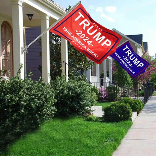Donald Trump 2024 Flag Take America Back 3x5 Ft with Grommets 50x2 Blue and Red 