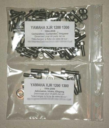 YAMAHA XJR 1200 1300 1994-2001 Carburetor stainless allen screw kit #1 XJR1300 